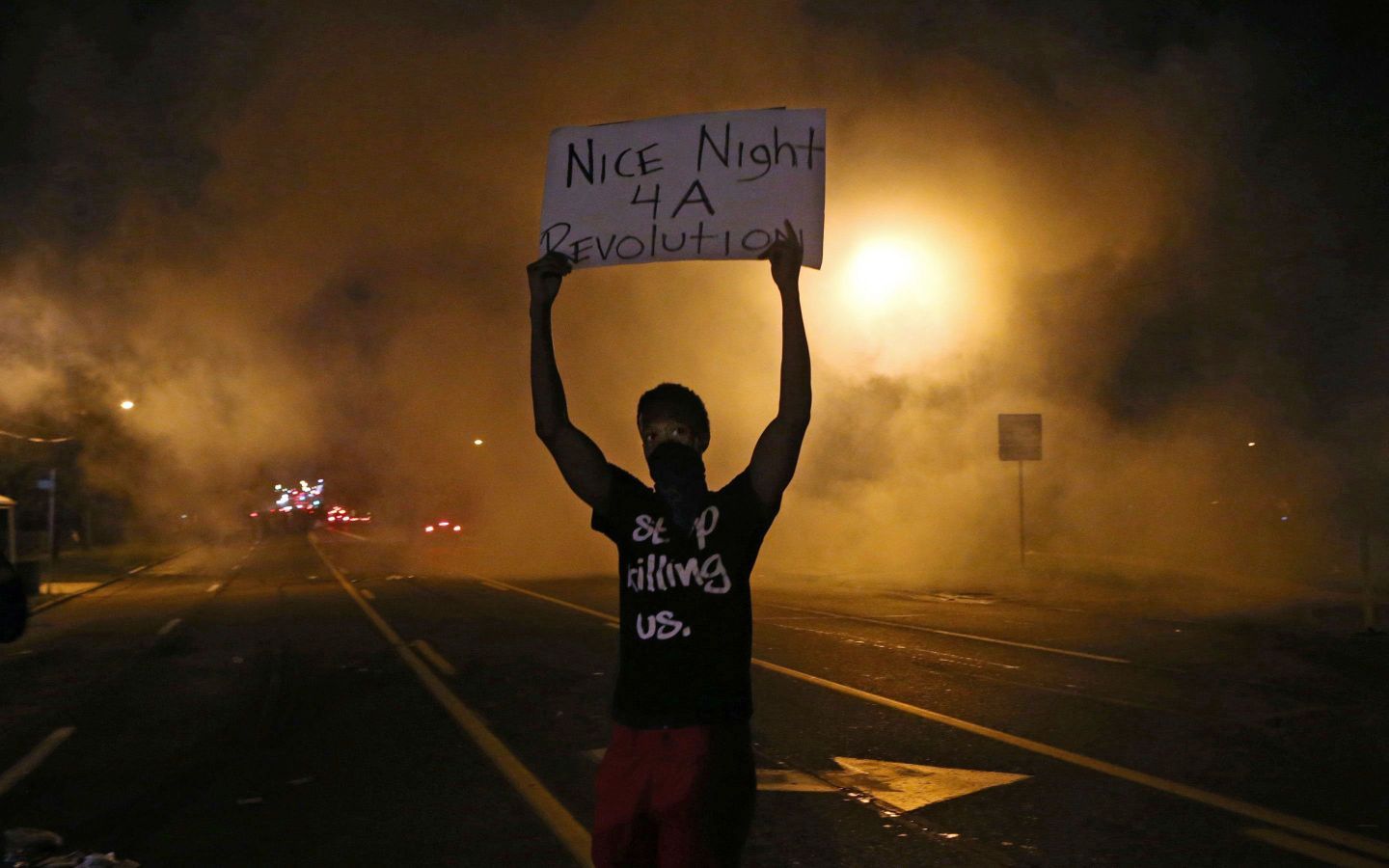 Police tear gas protesters again